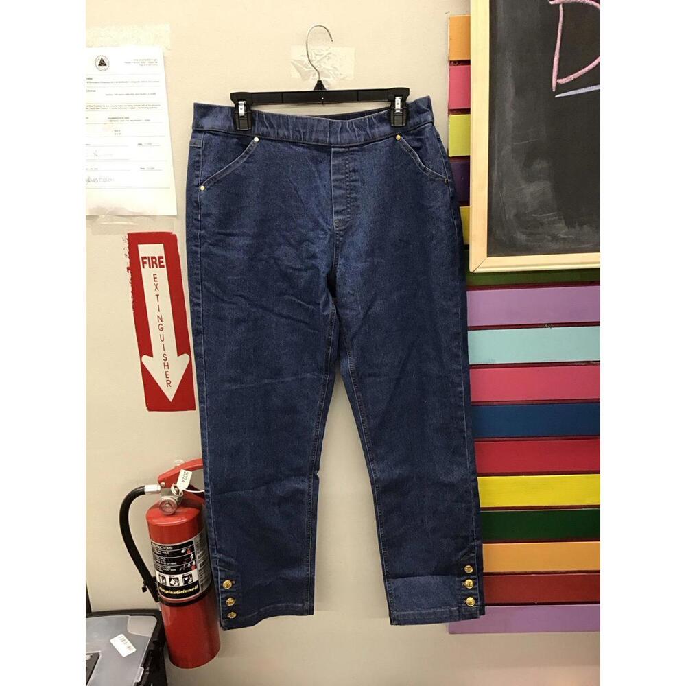 Antthony originals pull on stretch straight jeans large new HSN medium wash